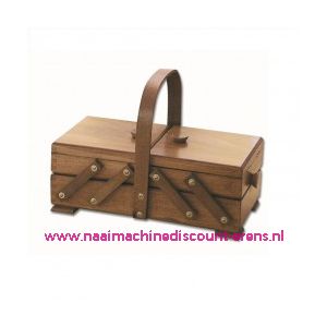 Houten naaibox rustiek art.31/132  Artikel 016105 2 etages - 10881