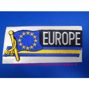 Europe met Vlag langwerpig - 2853