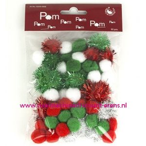 Zak met 50 Pompoenen in Kerst kleuren - 12233-3302